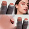 Double Head Sponge Blusher Stick Matte Natural Rouge Powder For Lips Cheeks DualUse LongLasting F 3