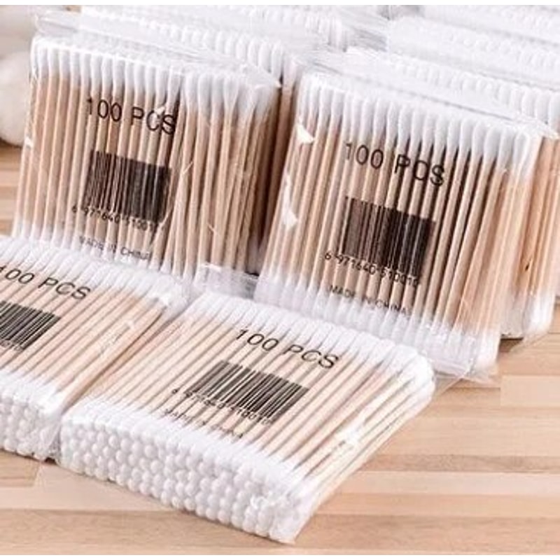 Double-Headed Cotton Swabs for Makeup, Nose, and Ear Cleaning