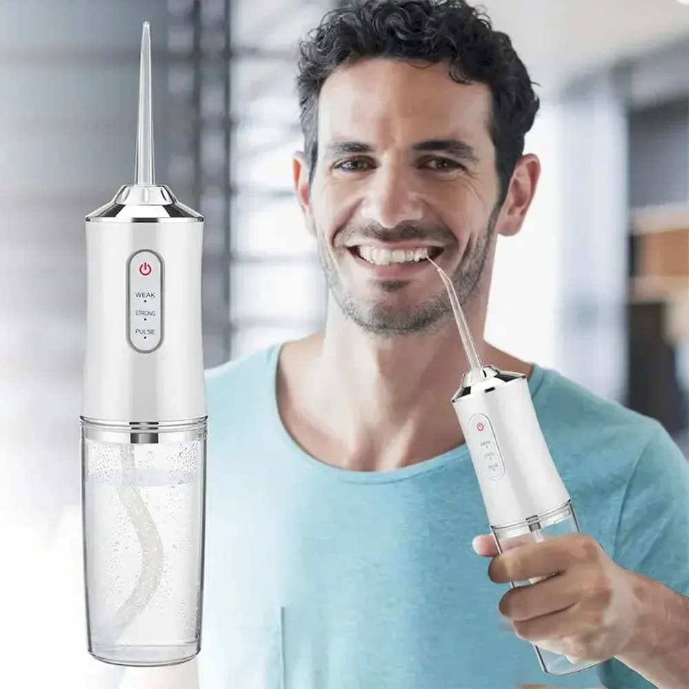 Portable Smart Electric Oral Irrigator Rechargeable Water Flosser with Jets & Modes for Dental Care