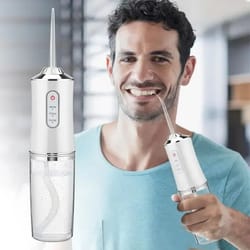 portable smart electric oral irrigator rechargeable water flosser with jets & modes for dental care
