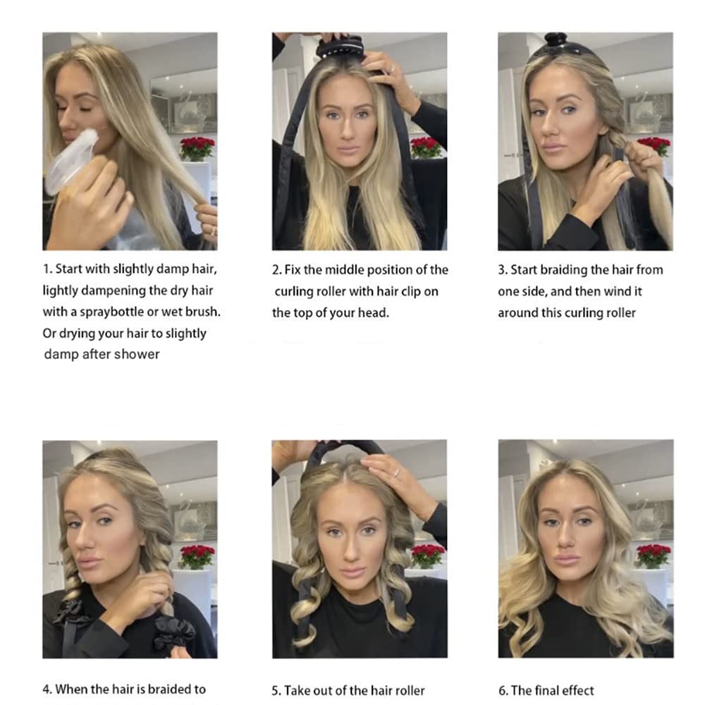 Heatless Curling Rod Headband No Heat Silk Curls For Effortless Healthy Curls Overnight 5