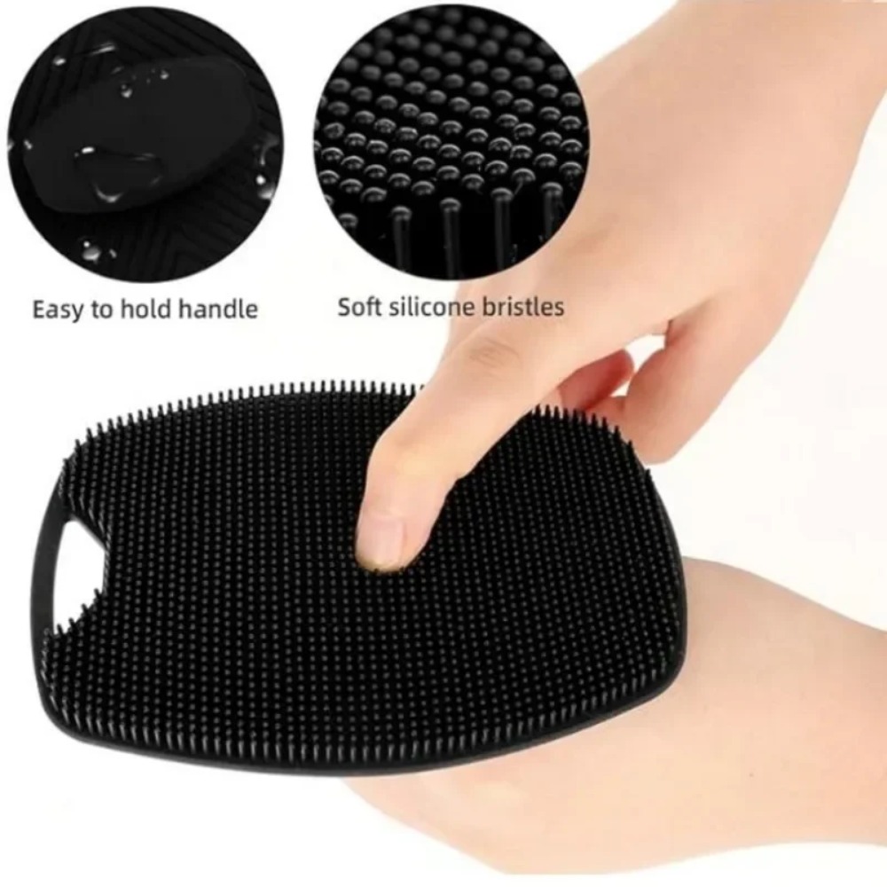 Soft Silicone Exfoliating Body Scrubber Brush for Gentle Shower Massage & Skin Care