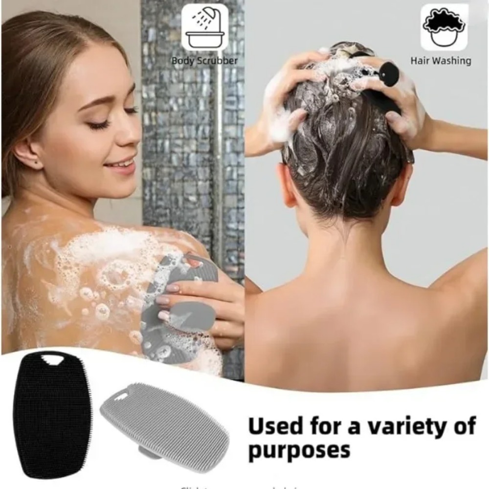 Soft Silicone Exfoliating Body Scrubber Brush for Gentle Shower Massage & Skin Care