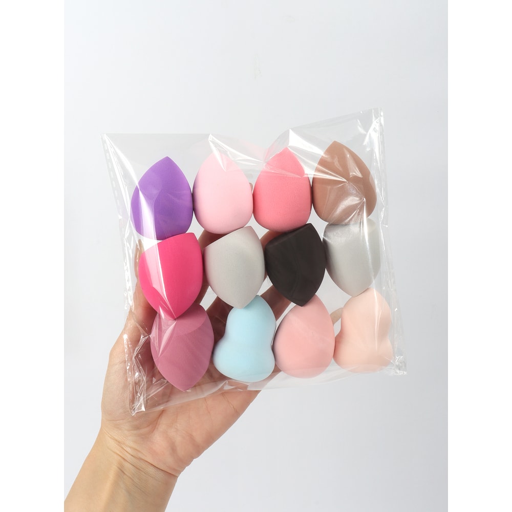 Beauty Sponge Set Pieces For Liquid Cream Powder Makeup Random Colors Shapes 5