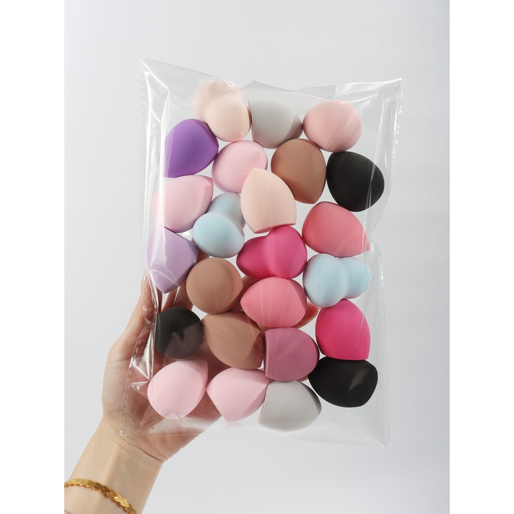 Beauty Sponge Set Pieces For Liquid Cream Powder Makeup Random Colors Shapes 6