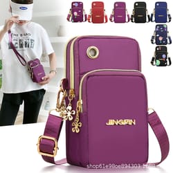 new womens crossbody mini bag stylish mobile phone bag, mom mommy coin bag, neck hanging running cover