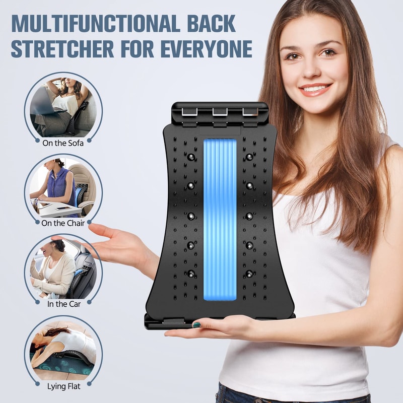 Back Stretcher For Pain Relief MultiLevel Back Cracker For Herniated Disc Upper Lower Back Suppor 5