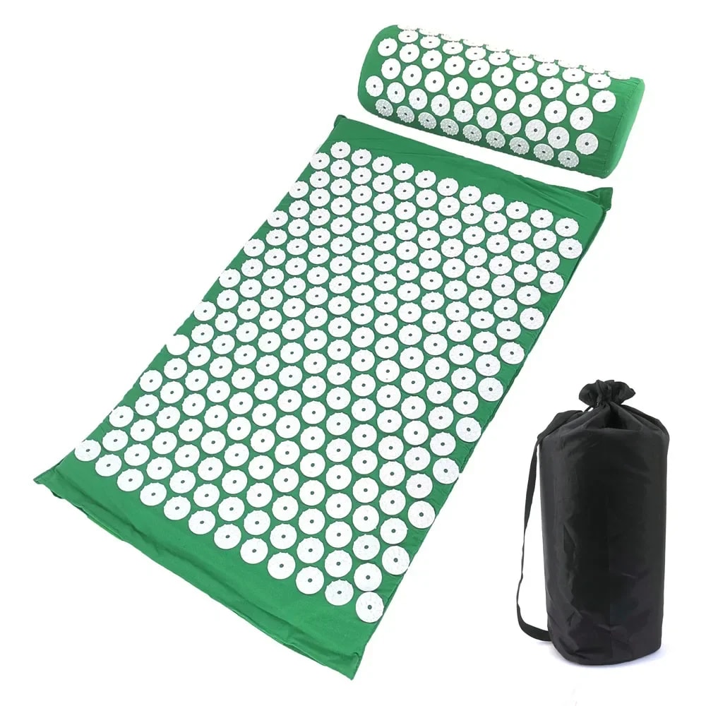 Acupressure Massage Cushion & Yoga Mat Set for Pain Relief