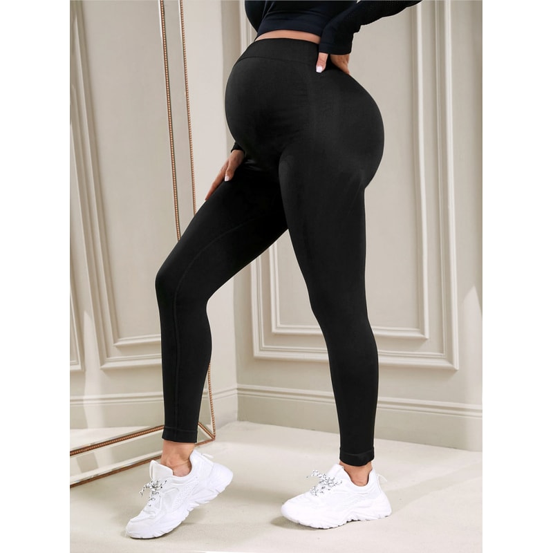 Elastic High Waist Maternity Leggings For Pregnant Women Belly Support Postpartum Body Shaper 1