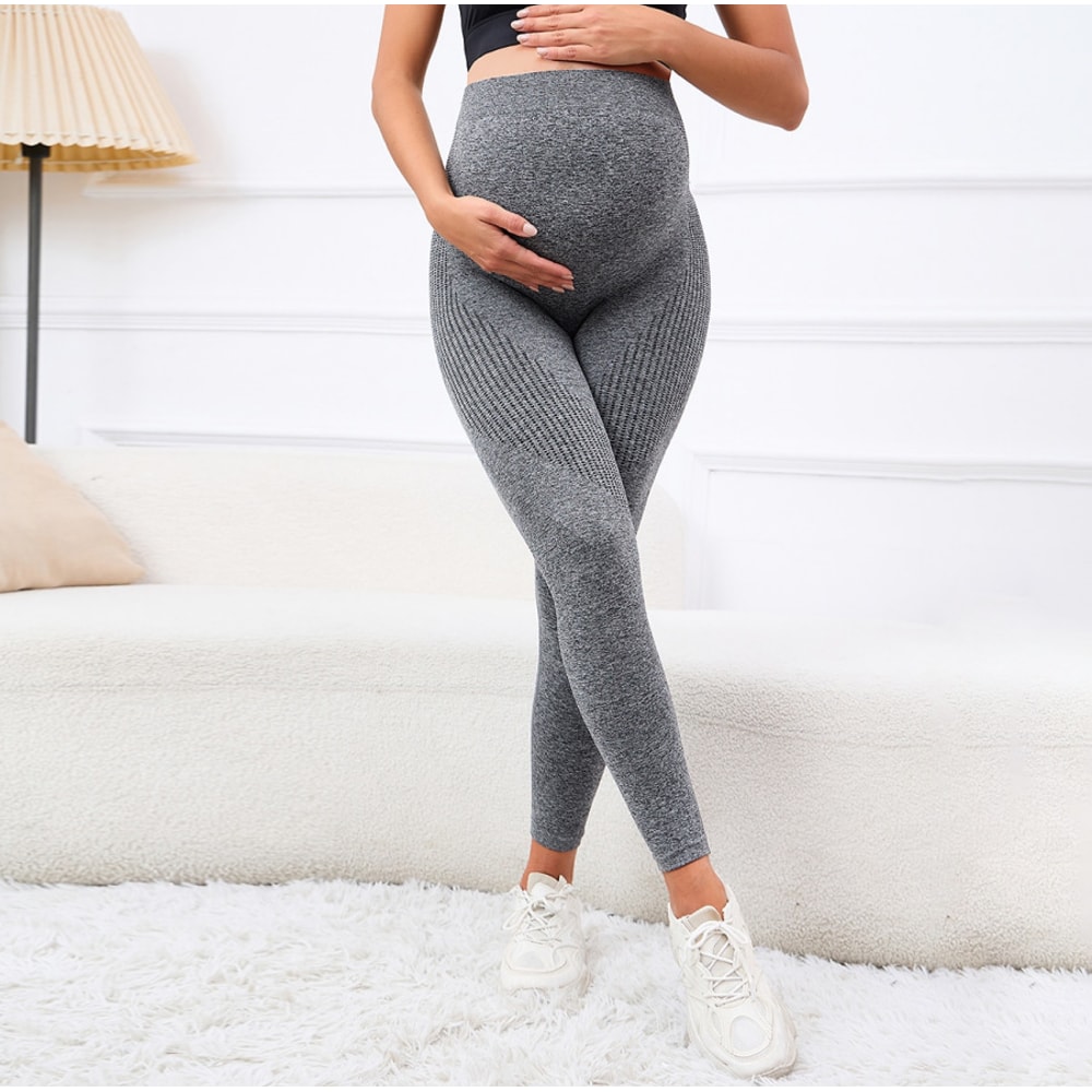 Elastic High Waist Maternity Leggings For Pregnant Women Belly Support Postpartum Body Shaper 3