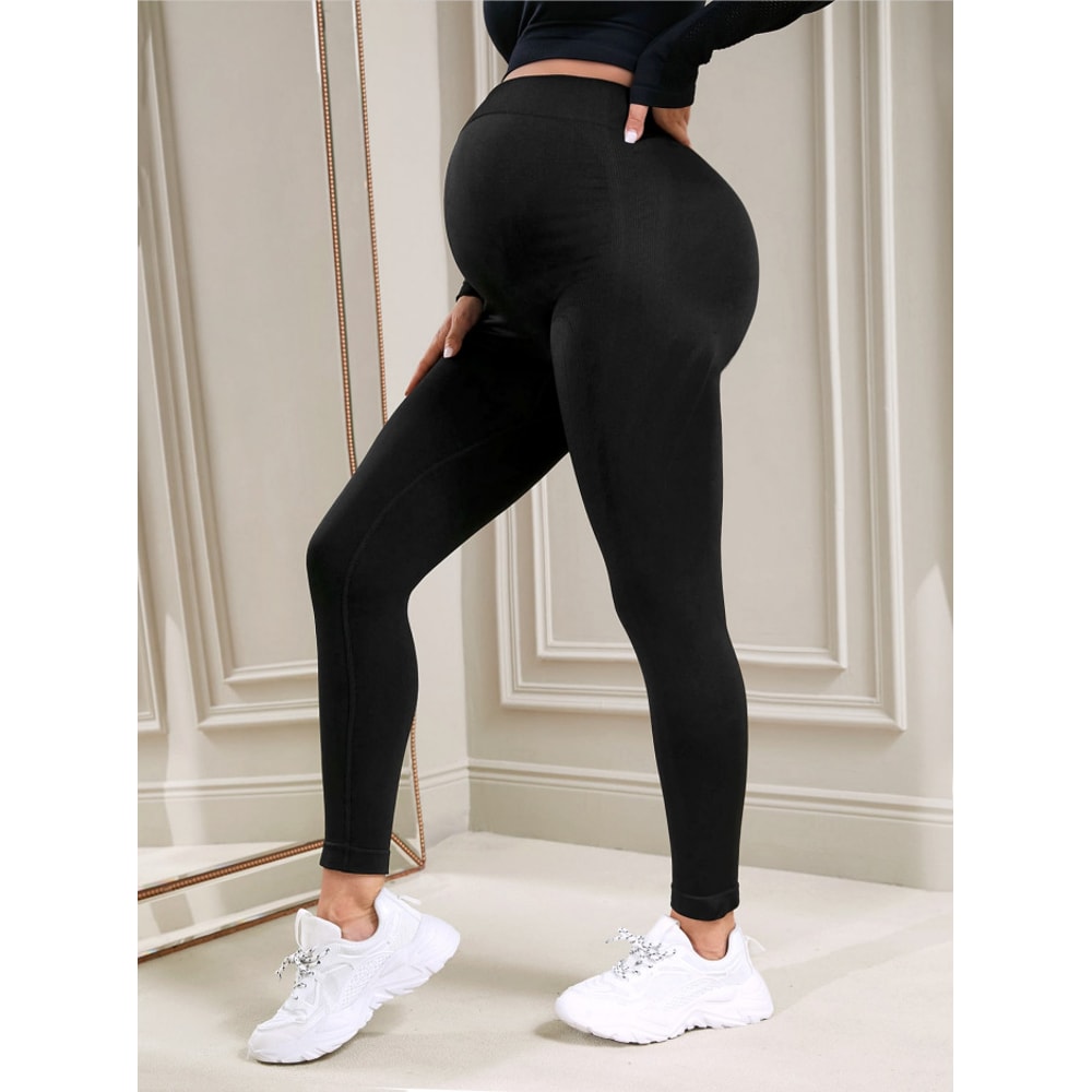 Elastic High Waist Maternity Leggings For Pregnant Women Belly Support Postpartum Body Shaper 5