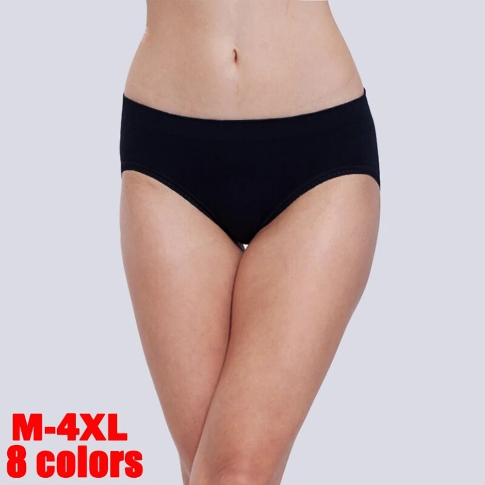 Womens Cotton Briefs Plus Size Underwear Breathable Comfortable Panties 1