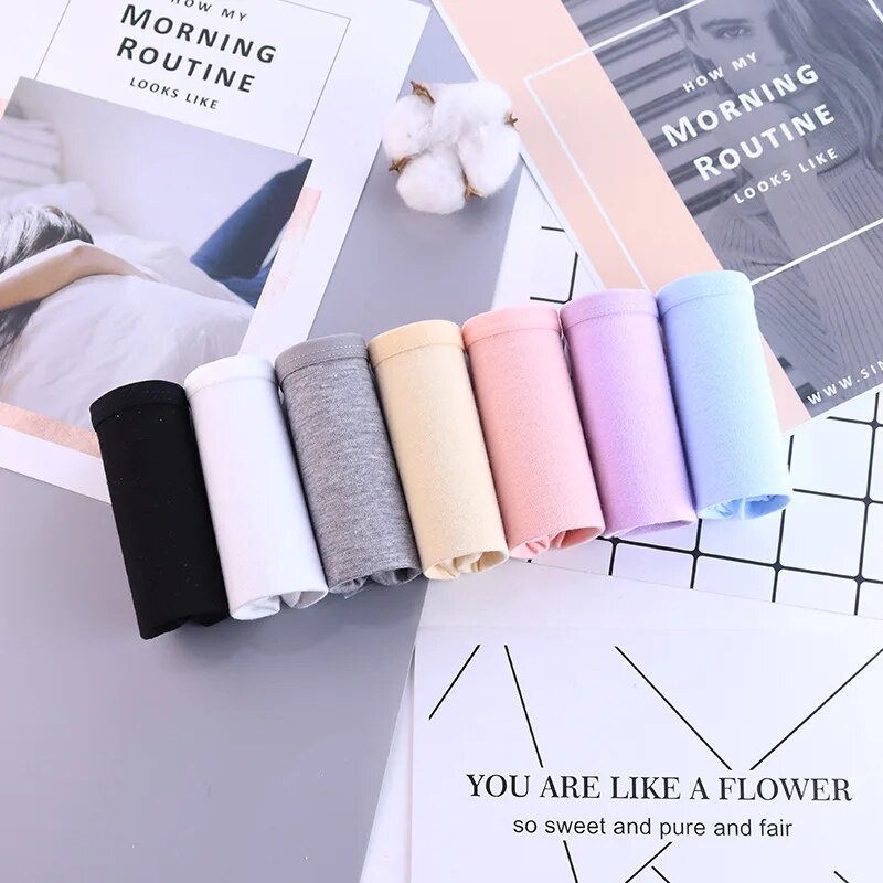 Womens Cotton Briefs Plus Size Underwear Breathable Comfortable Panties 7