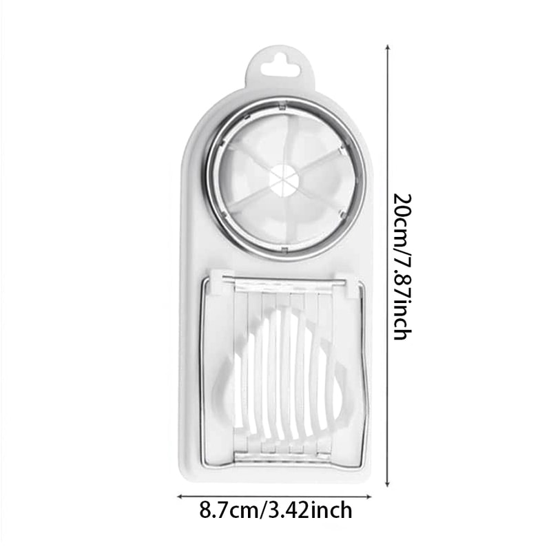 Stainless Steel Egg Cutter with PP Base – Multifunctional Egg Slicer for Precise and Convenient Cutting