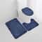 Solid Color Non-slip Stone Pattern Bathroom Mat Set Comfortable, Water-absorbing Piece Set