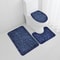 Solid Color Non-slip Stone Pattern Bathroom Mat Set Comfortable, Water-absorbing Piece Set