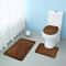 Solid Color Non-slip Stone Pattern Bathroom Mat Set Comfortable, Water-absorbing Piece Set