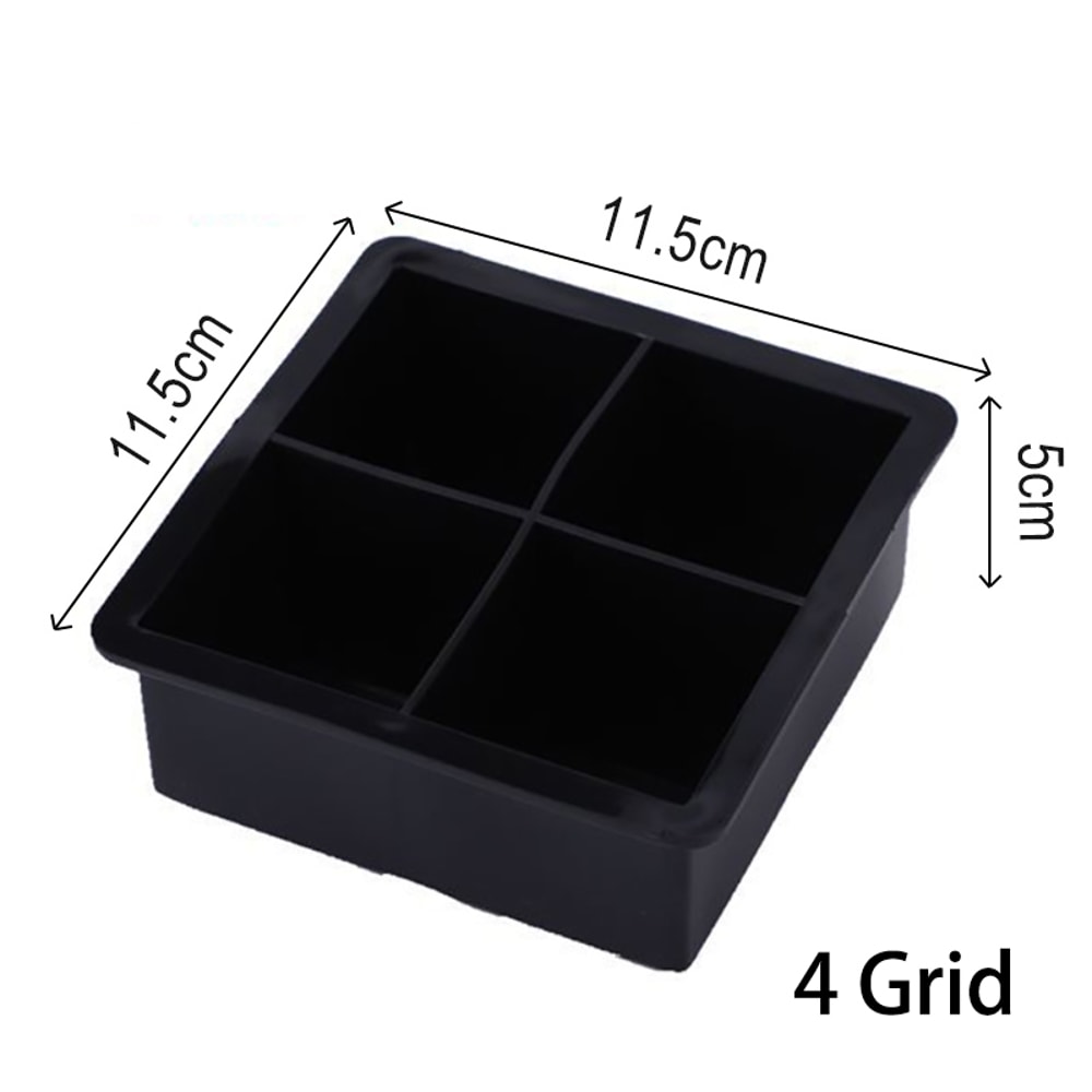 Premium Silicone Ice Cube Tray Large DIY Square Mold For Drinks Bar Use 6