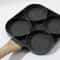 Non-Stick Omelette Pan for Egg Dumplings & Burgers | Medical Stone Four-Hole Breakfast Frying Pan