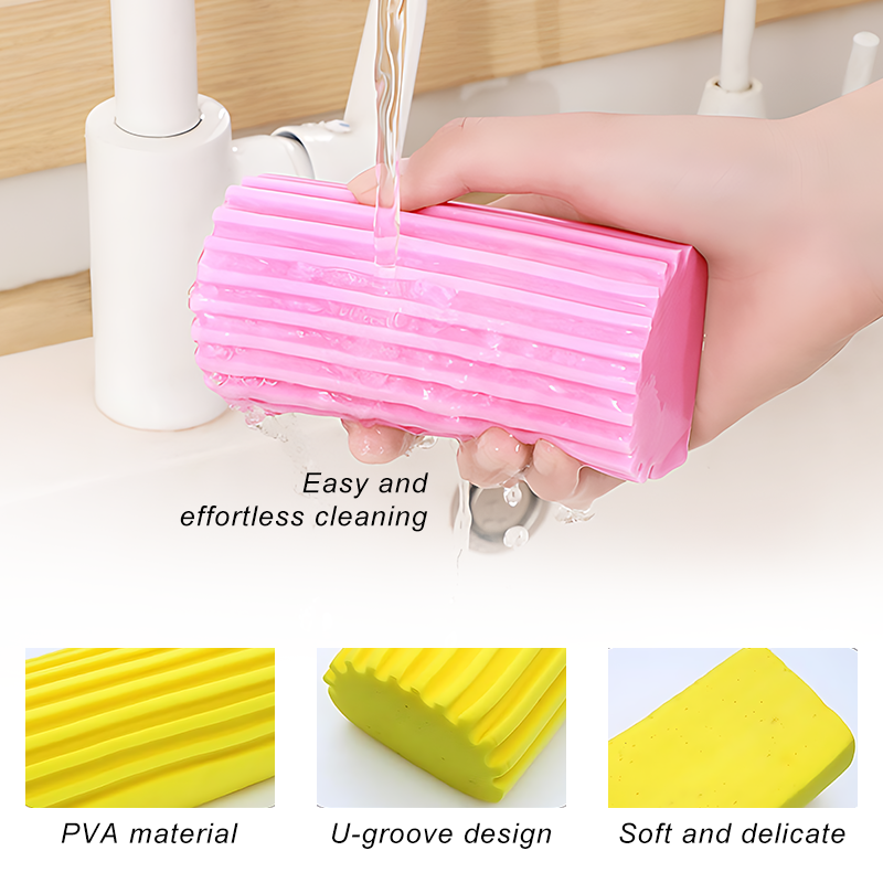 Magical Dust Cleaning Sponges PVA Damp Duster For Blinds Glass Baseboards Mirrors 3