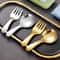 Stainless Steel Portable Children Tableware Set, Fork and Spoon for Outdoor Desserts