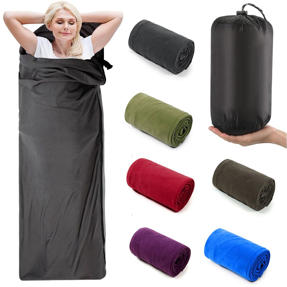 Ultralight Fleece Sleeping Bag Liner For Camping Travel Warm Portable And Comfortable Sleeping Sh 0