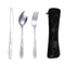 Portable Picnic Set Tableware With Zipper Travel Cutlery Kit Case Perfect For Camping Travel Out 3