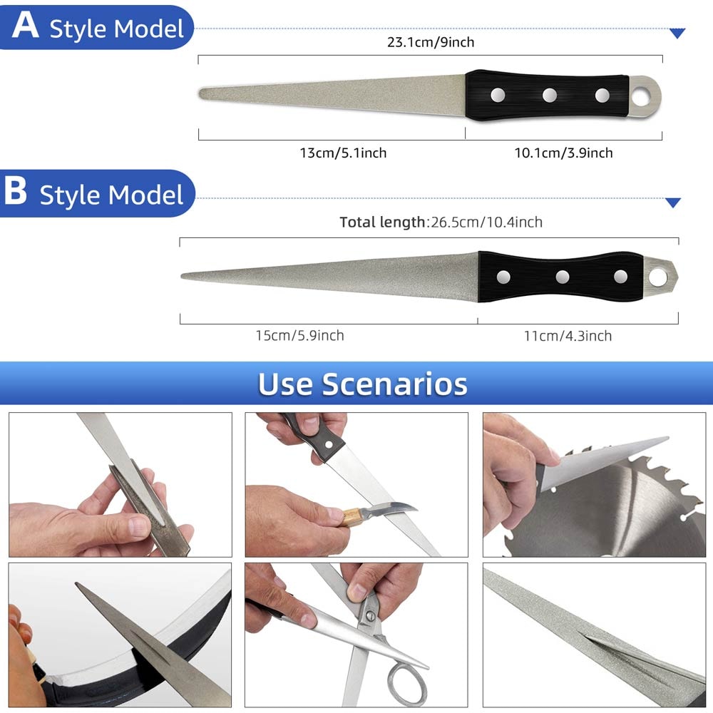 Diamond Knife Sharpener for Kitchen, Whetstone Stone with Curved Surface for Knife and Scissors