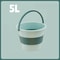 Folding Portable Silicone Bucket With Cover Ideal For Car Wash Camping Household Use 6