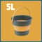 Folding Portable Silicone Bucket With Cover Ideal For Car Wash Camping Household Use 8
