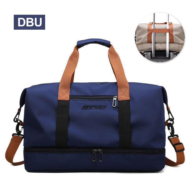 Portable Fitness Travel Gym Bag Duffle CarryOn Weekender Bag For Men Women 10