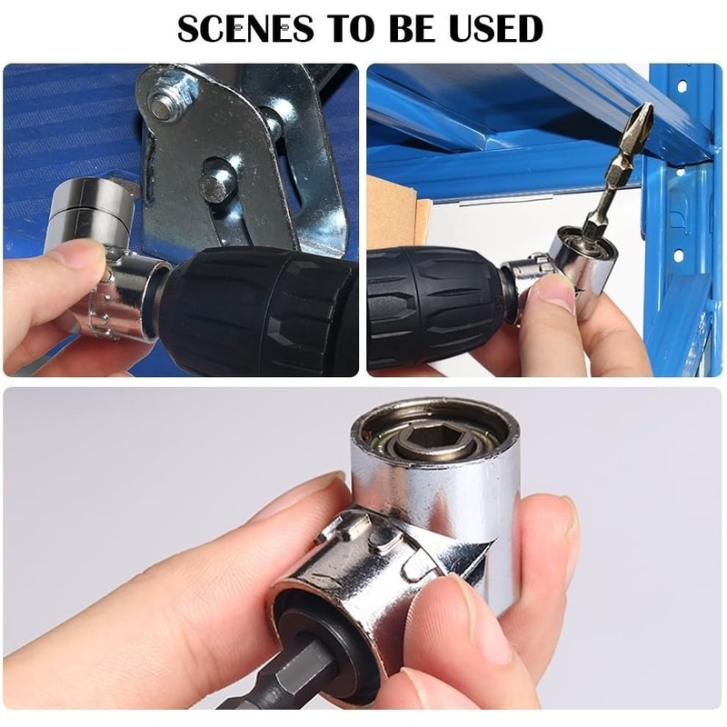 Degree Angle Drill Adapter Impact Grade Right Angle Drill Attachment Driver Extension Tool 3