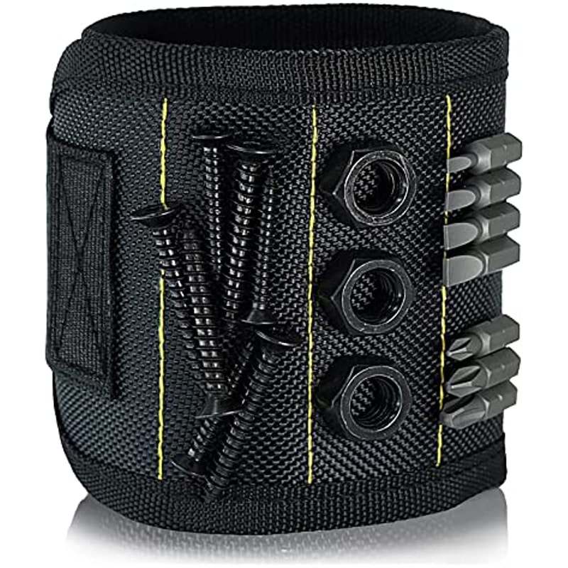 Magnetic Wristband Tool Holder for Screws, Nails & Drill Bits Practical Gadget for Men & Women