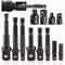 Professional Piece Impact Socket Adapter Set with Drill Converter & Reducers for Power Tools