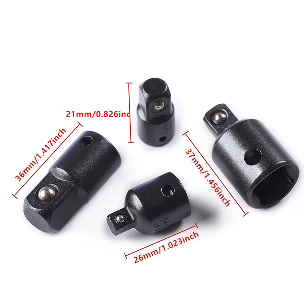 Professional Piece Impact Socket Adapter Set with Drill Converter & Reducers for Power Tools