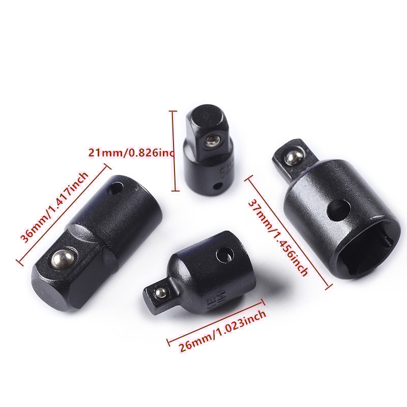 Professional Piece Impact Socket Adapter Set with Drill Converter & Reducers for Power Tools