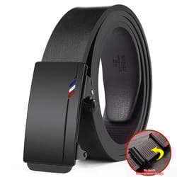 men premium toothless automatic buckle belt, high-quality casual & business fashion belt