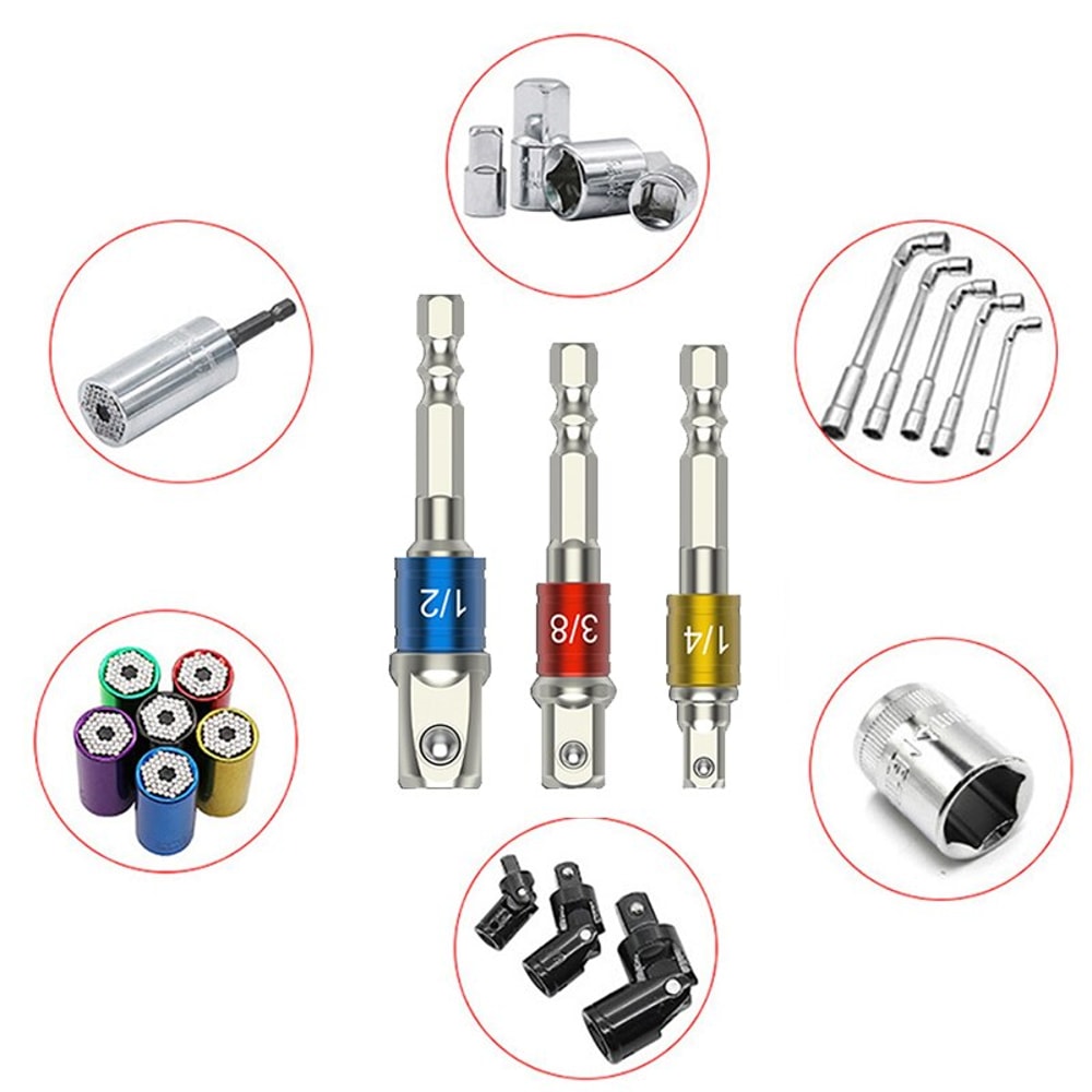 Colorful Hexagon Screwdriver Set for Electric Screwdriver High-Performance Socket Extension Tools