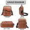 PU Leather Men Shoulder Bag for iPad Business Crossbody Messenger Bag