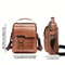 PU Leather Men Shoulder Bag for iPad Business Crossbody Messenger Bag