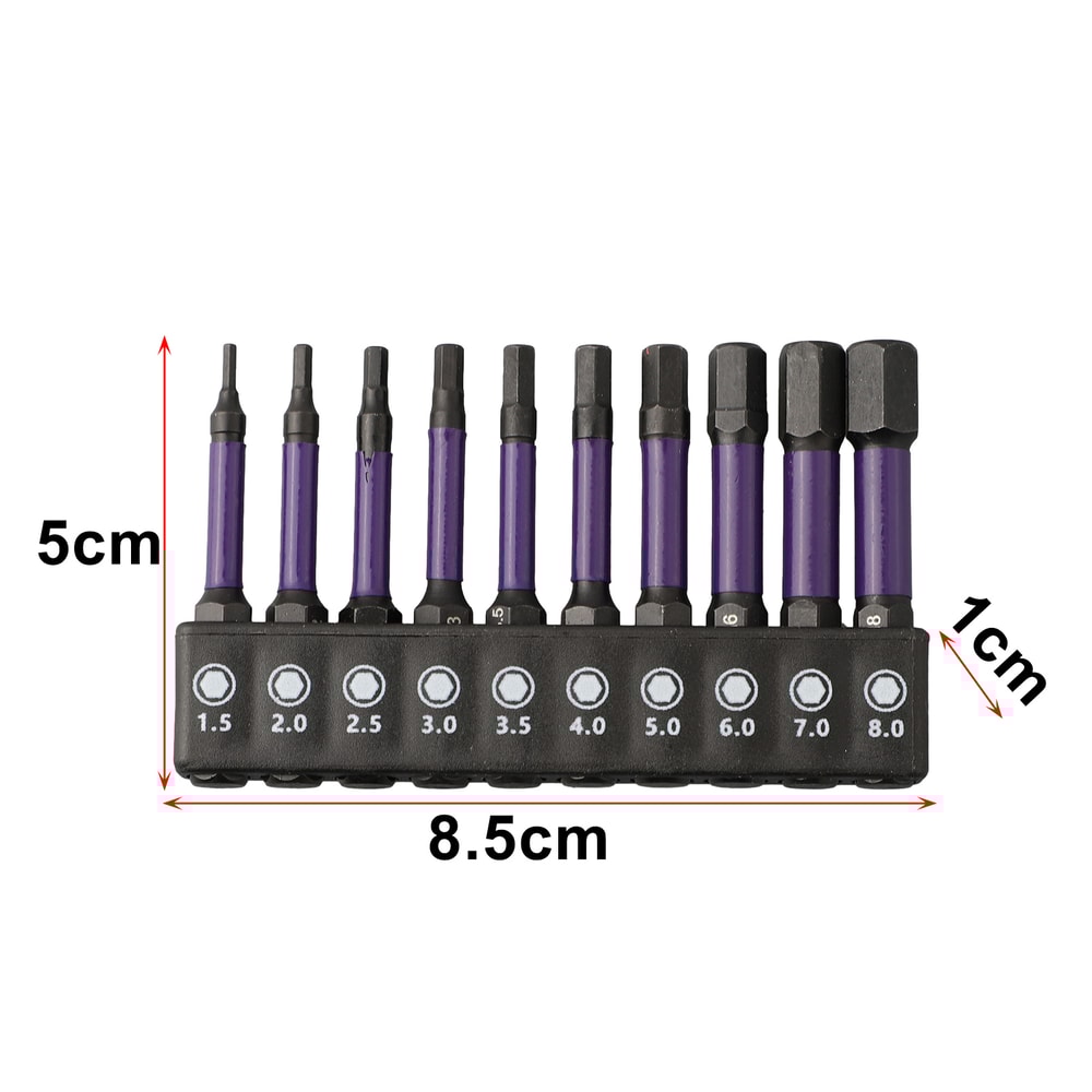 Hex Head Wrench Drill Bit Set with Magnetic Screwdriver Holder Quick Release Shank