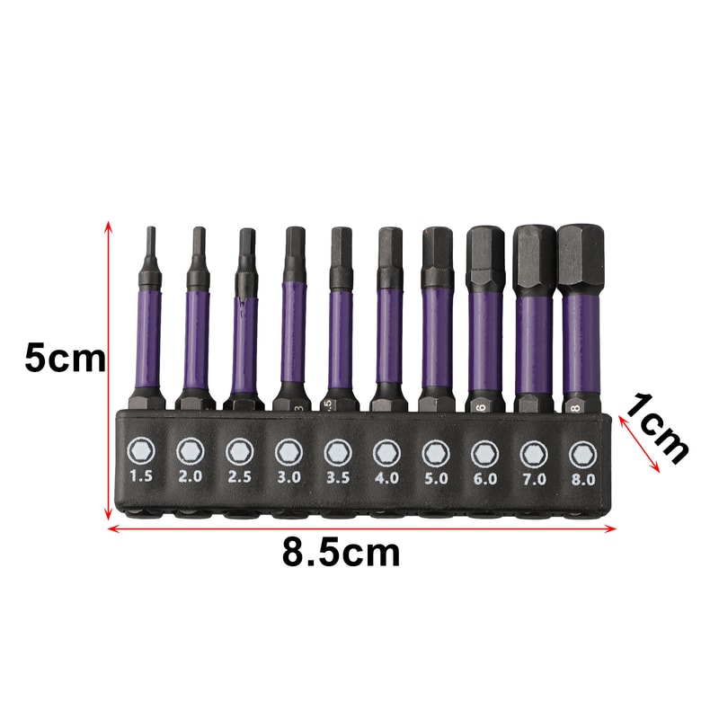 Hex Head Wrench Drill Bit Set with Magnetic Screwdriver Holder Quick Release Shank