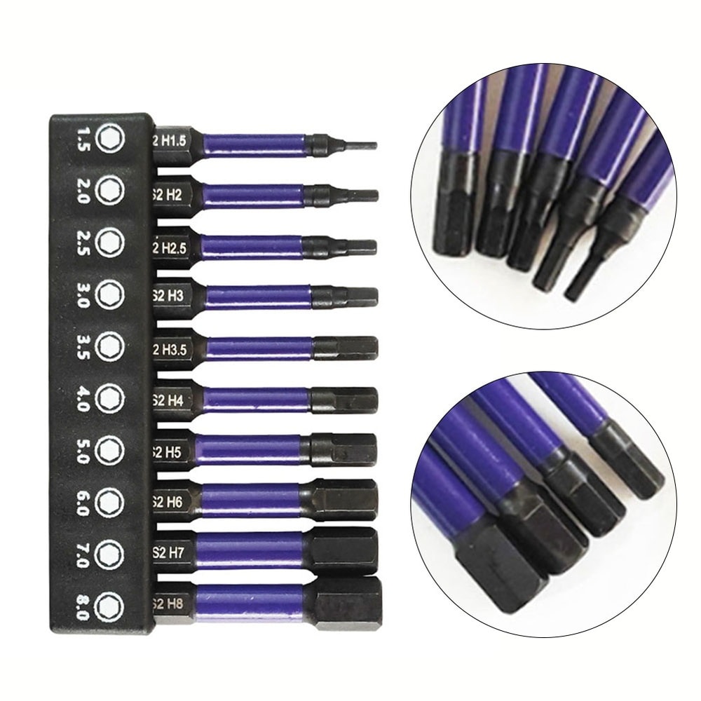Hex Head Wrench Drill Bit Set with Magnetic Screwdriver Holder Quick Release Shank