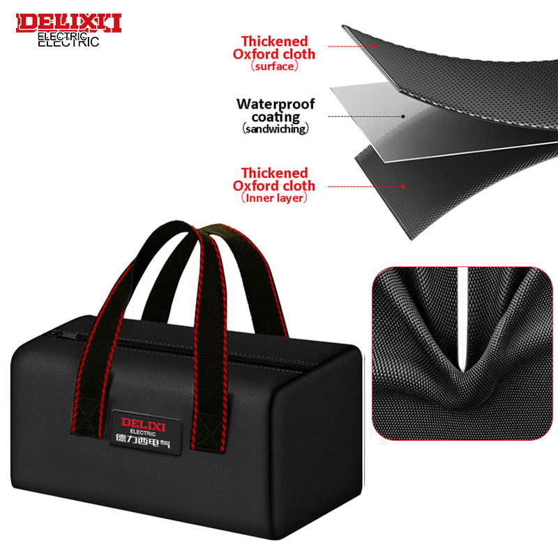 DELIXI Portable Tool Storage Bag Heavy Duty Oxford Cloth for Electricians & Carpenters