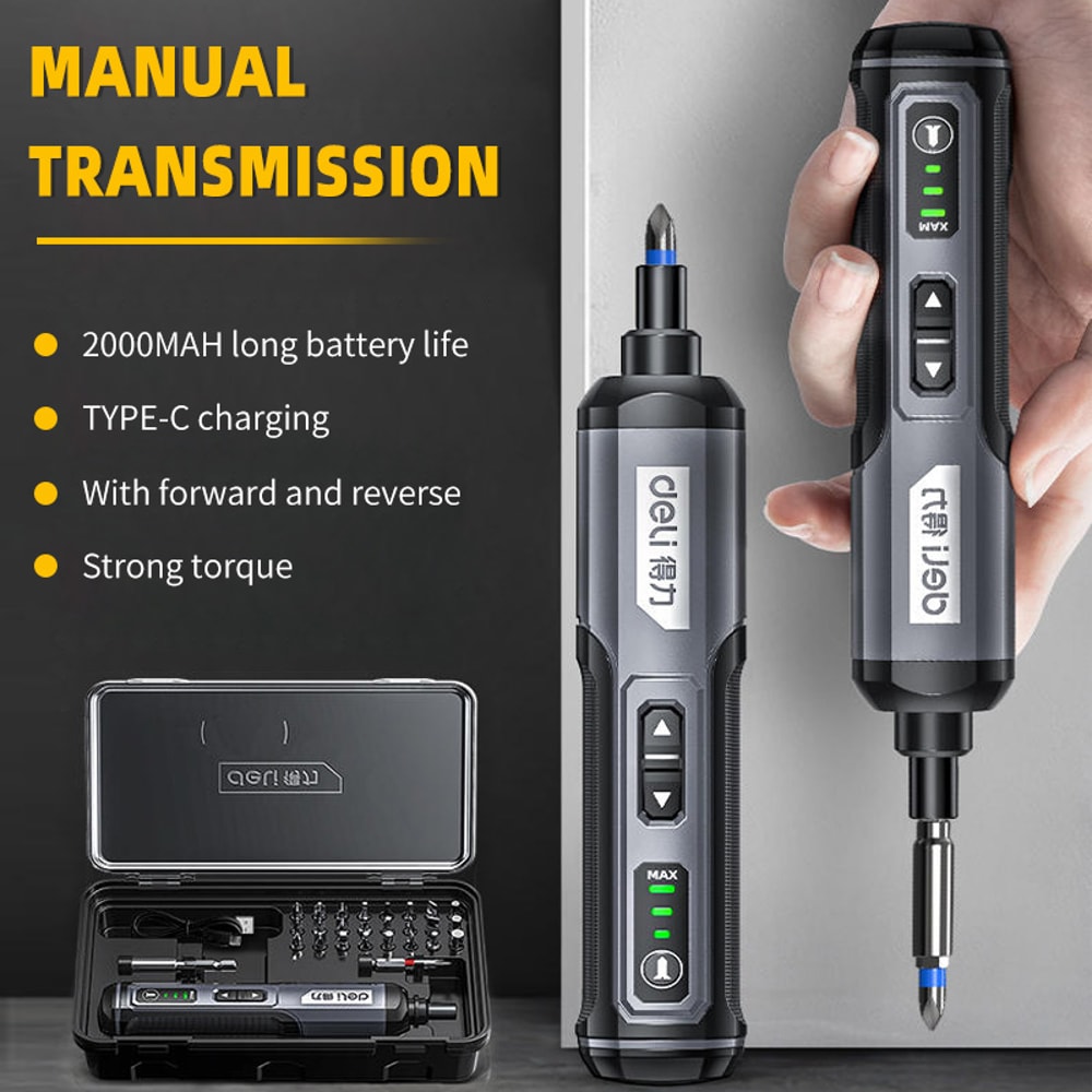 Mini Electric Screwdriver Set USB Rechargeable Power Drill Multi Function Torque Repair Tool Kit Fo 1