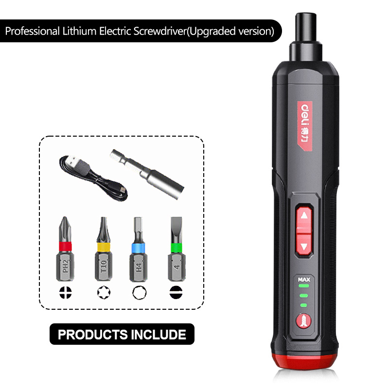 Mini Electric Screwdriver Set USB Rechargeable Power Drill Multi Function Torque Repair Tool Kit Fo 6