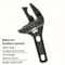 Black Adjustable Bathroom Wrench SpaceSaving MultiFunctional 2