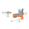 Airplane Launcher Bubble Catapult Toy Set with 6 Planes Fun Kids Shooting Game Gift