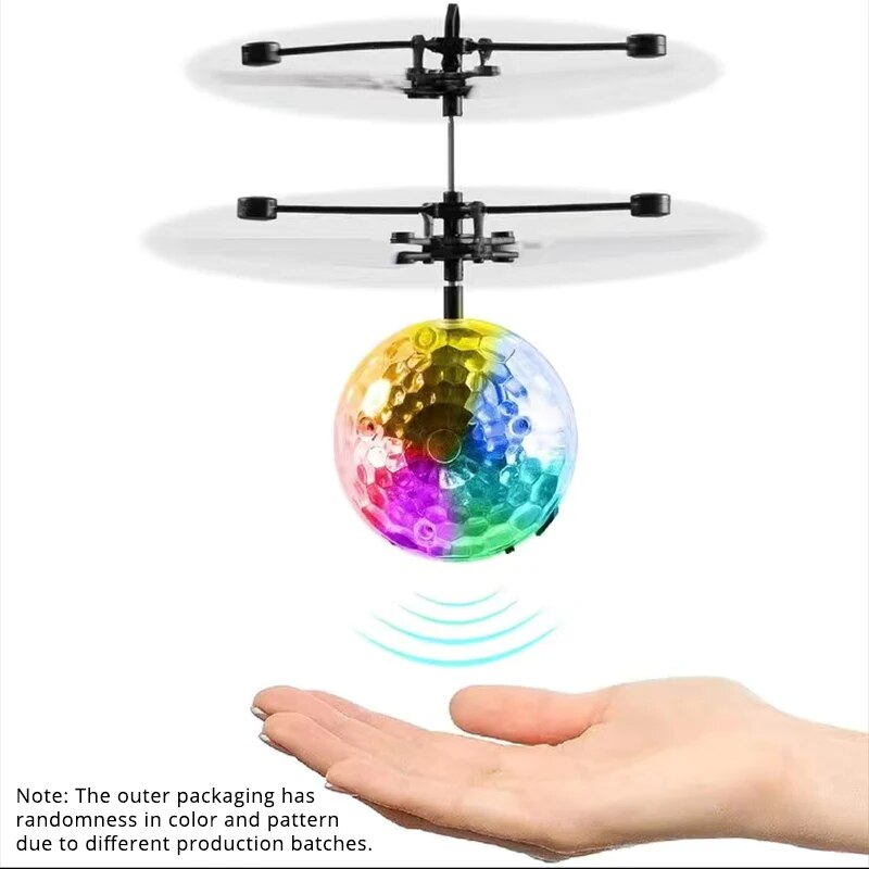 LED Light Suspension Crystal Ball With Infrared Induction RC Gesture Control Colorful Glowing Toy F 0