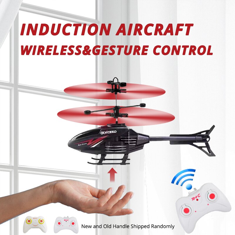 Channel Gesture Controlled RC Helicopter With LED Light For Kids Fun Remote Induction Aircraft Toy 1